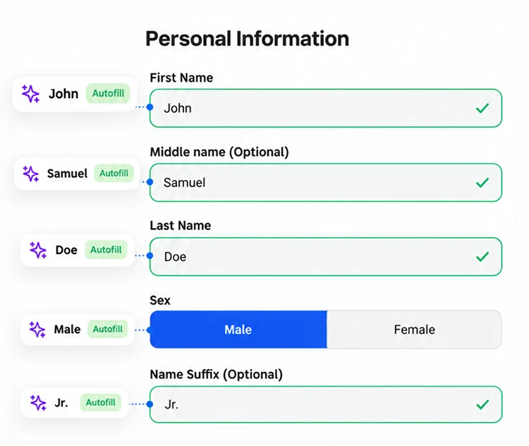 smart autofill form